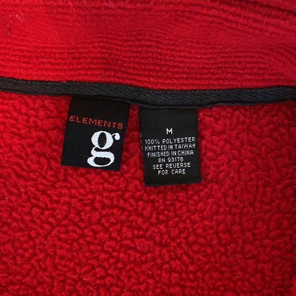 Red, Elements G, polar fleece jacket, size medium - Picture 2 of 4